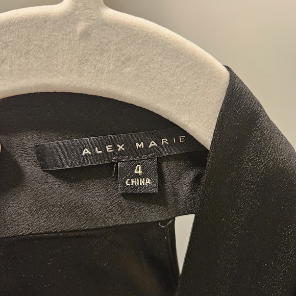 Alex Marie Elegant Black Asymmetrical Gown - Picture 3 of 3